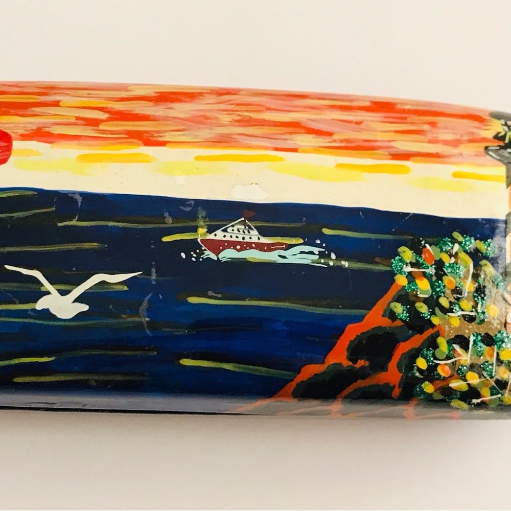 New Hard Eyeglasses Case Hand Painted by American Artist in USA Summer - Picture 5 of 16